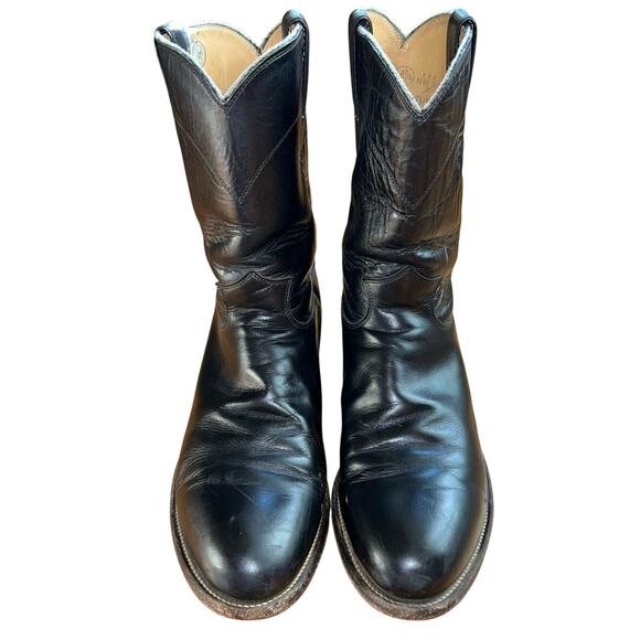 Justin 3133 Jackson Kipskin Cowboy Western Leather Roper Mens Boots Size 12 D - Picture 2 of 8